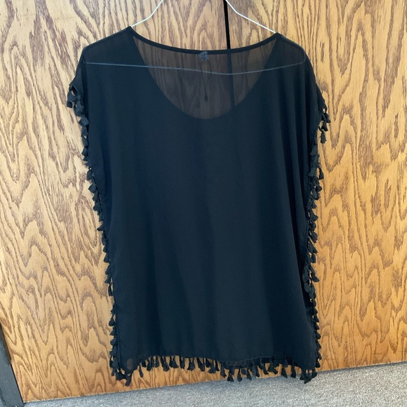 GD Key black sheer swimsuit coverup small - medium - Picture 2 of 3